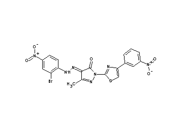 4-[(2-bromo-4-nitrophenyl)hydrazono]-5-methyl-2-[4-(3-nitrophenyl)-1,3-thiazol-2-yl]-2,4-dihydro-3H-pyrazol-3-one