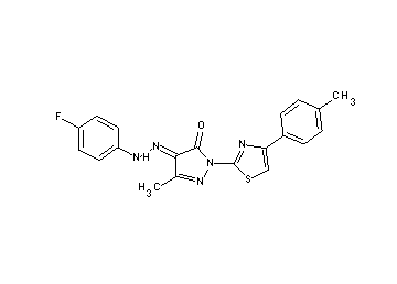 4-[(4-fluorophenyl)hydrazono]-5-methyl-2-[4-(4-methylphenyl)-1,3-thiazol-2-yl]-2,4-dihydro-3H-pyrazol-3-one