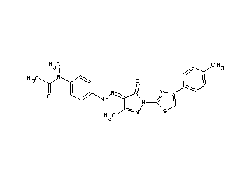 N-methyl-N-[4-(2-{3-methyl-1-[4-(4-methylphenyl)-1,3-thiazol-2-yl]-5-oxo-1,5-dihydro-4H-pyrazol-4-ylidene}hydrazino)phenyl]ac