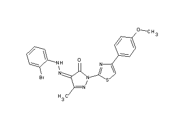 4-[(2-bromophenyl)hydrazono]-2-[4-(4-methoxyphenyl)-1,3-thiazol-2-yl]-5-methyl-2,4-dihydro-3H-pyrazol-3-one
