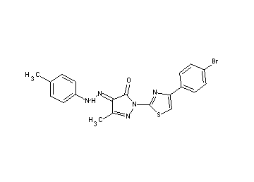2-[4-(4-bromophenyl)-1,3-thiazol-2-yl]-5-methyl-4-[(4-methylphenyl)hydrazono]-2,4-dihydro-3H-pyrazol-3-one