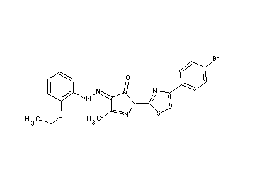 2-[4-(4-bromophenyl)-1,3-thiazol-2-yl]-4-[(2-ethoxyphenyl)hydrazono]-5-methyl-2,4-dihydro-3H-pyrazol-3-one