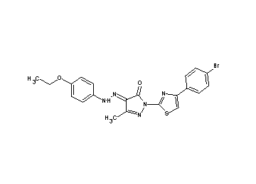 2-[4-(4-bromophenyl)-1,3-thiazol-2-yl]-4-[(4-ethoxyphenyl)hydrazono]-5-methyl-2,4-dihydro-3H-pyrazol-3-one