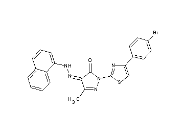 2-[4-(4-bromophenyl)-1,3-thiazol-2-yl]-5-methyl-4-(1-naphthylhydrazono)-2,4-dihydro-3H-pyrazol-3-one