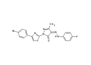 2-[4-(4-bromophenyl)-1,3-thiazol-2-yl]-4-[(4-fluorophenyl)hydrazono]-5-methyl-2,4-dihydro-3H-pyrazol-3-one