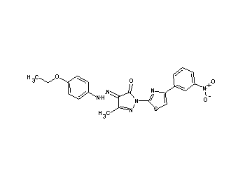 4-[(4-ethoxyphenyl)hydrazono]-5-methyl-2-[4-(3-nitrophenyl)-1,3-thiazol-2-yl]-2,4-dihydro-3H-pyrazol-3-one