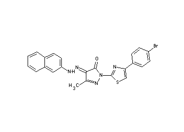 2-[4-(4-bromophenyl)-1,3-thiazol-2-yl]-5-methyl-4-(2-naphthylhydrazono)-2,4-dihydro-3H-pyrazol-3-one