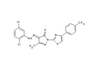 4-[(2,5-dichlorophenyl)hydrazono]-5-methyl-2-[4-(4-methylphenyl)-1,3-thiazol-2-yl]-2,4-dihydro-3H-pyrazol-3-one