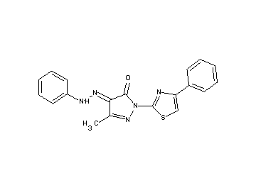 5-methyl-4-(phenylhydrazono)-2-(4-phenyl-1,3-thiazol-2-yl)-2,4-dihydro-3H-pyrazol-3-one