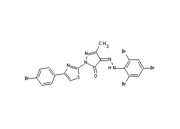 2-[4-(4-bromophenyl)-1,3-thiazol-2-yl]-5-methyl-4-[(2,4,6-tribromophenyl)hydrazono]-2,4-dihydro-3H-pyrazol-3-one