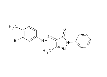 4-[(3-bromo-4-methylphenyl)hydrazono]-5-methyl-2-phenyl-2,4-dihydro-3H-pyrazol-3-one