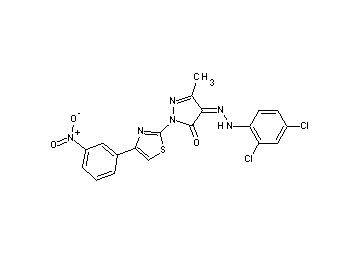 4-[(2,4-dichlorophenyl)hydrazono]-5-methyl-2-[4-(3-nitrophenyl)-1,3-thiazol-2-yl]-2,4-dihydro-3H-pyrazol-3-one
