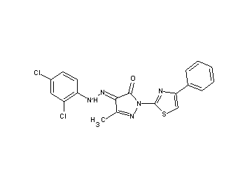 4-[(2,4-dichlorophenyl)hydrazono]-5-methyl-2-(4-phenyl-1,3-thiazol-2-yl)-2,4-dihydro-3H-pyrazol-3-one