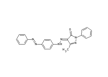 5-methyl-2-phenyl-4-{[4-(phenyldiazenyl)phenyl]hydrazono}-2,4-dihydro-3H-pyrazol-3-one