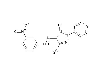 5-methyl-4-[(3-nitrophenyl)hydrazono]-2-phenyl-2,4-dihydro-3H-pyrazol-3-one