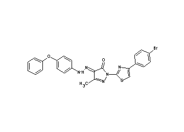 2-[4-(4-bromophenyl)-1,3-thiazol-2-yl]-5-methyl-4-[(4-phenoxyphenyl)hydrazono]-2,4-dihydro-3H-pyrazol-3-one