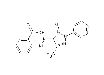 2-[2-(3-methyl-5-oxo-1-phenyl-1,5-dihydro-4H-pyrazol-4-ylidene)hydrazino]benzoic acid