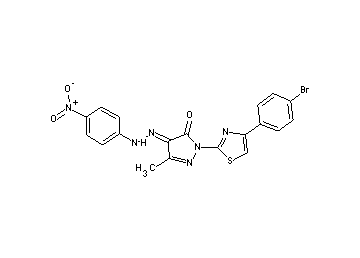 2-[4-(4-bromophenyl)-1,3-thiazol-2-yl]-5-methyl-4-[(4-nitrophenyl)hydrazono]-2,4-dihydro-3H-pyrazol-3-one