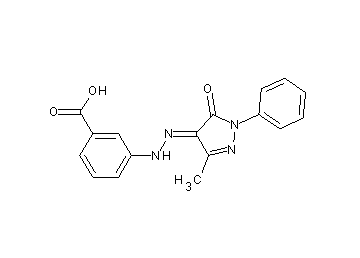 3-[2-(3-methyl-5-oxo-1-phenyl-1,5-dihydro-4H-pyrazol-4-ylidene)hydrazino]benzoic acid