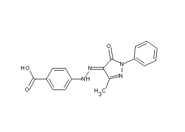 4-[2-(3-methyl-5-oxo-1-phenyl-1,5-dihydro-4H-pyrazol-4-ylidene)hydrazino]benzoic acid