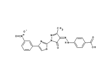 4-(2-{3-methyl-1-[4-(3-nitrophenyl)-1,3-thiazol-2-yl]-5-oxo-1,5-dihydro-4H-pyrazol-4-ylidene}hydrazino)benzoic acid