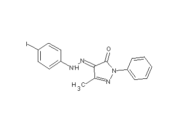 4-[(4-iodophenyl)hydrazono]-5-methyl-2-phenyl-2,4-dihydro-3H-pyrazol-3-one