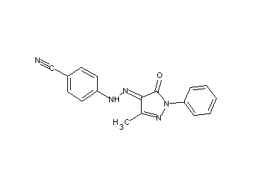 4-[2-(3-methyl-5-oxo-1-phenyl-1,5-dihydro-4H-pyrazol-4-ylidene)hydrazino]benzonitrile