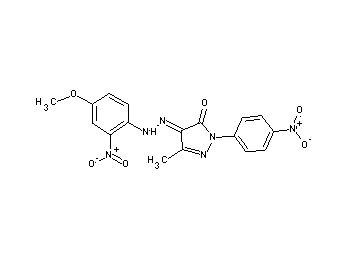 4-[(4-methoxy-2-nitrophenyl)hydrazono]-5-methyl-2-(4-nitrophenyl)-2,4-dihydro-3H-pyrazol-3-one