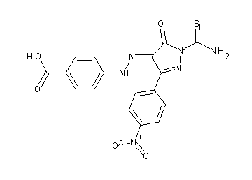4-{2-[1-(aminocarbonothioyl)-3-(4-nitrophenyl)-5-oxo-1,5-dihydro-4H-pyrazol-4-ylidene]hydrazino}benzoic acid