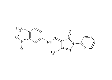 5-methyl-4-[(4-methyl-3-nitrophenyl)hydrazono]-2-phenyl-2,4-dihydro-3H-pyrazol-3-one