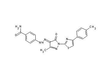 4-(2-{3-methyl-1-[4-(4-methylphenyl)-1,3-thiazol-2-yl]-5-oxo-1,5-dihydro-4H-pyrazol-4-ylidene}hydrazino)benzamide