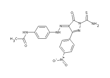 N-(4-{2-[1-(aminocarbonothioyl)-3-(4-nitrophenyl)-5-oxo-1,5-dihydro-4H-pyrazol-4-ylidene]hydrazino}phenyl)acetamide