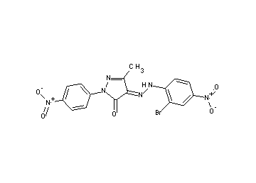 4-[(2-bromo-4-nitrophenyl)hydrazono]-5-methyl-2-(4-nitrophenyl)-2,4-dihydro-3H-pyrazol-3-one - Click Image to Close