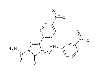 3-(4-nitrophenyl)-4-[(3-nitrophenyl)hydrazono]-5-oxo-4,5-dihydro-1H-pyrazole-1-carbothioamide