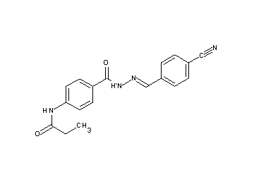 N-(4-{[2-(4-cyanobenzylidene)hydrazino]carbonyl}phenyl)propanamide