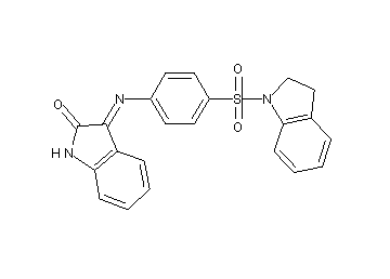 3-{[4-(2,3-dihydro-1H-indol-1-ylsulfonyl)phenyl]imino}-1,3-dihydro-2H-indol-2-one