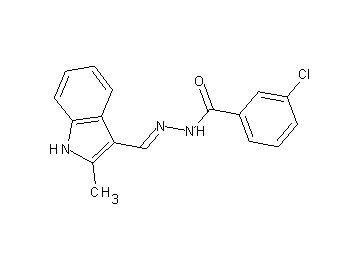 3-chloro-N'-[(2-methyl-1H-indol-3-yl)methylene]benzohydrazide