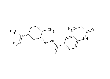 N-(4-{[2-(5-isopropenyl-2-methyl-2-cyclohexen-1-ylidene)hydrazino]carbonyl}phenyl)propanamide