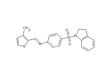 4-(2,3-dihydro-1H-indol-1-ylsulfonyl)-N-[(3-methyl-2-thienyl)methylene]aniline