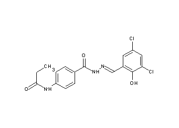 N-(4-{[2-(3,5-dichloro-2-hydroxybenzylidene)hydrazino]carbonyl}phenyl)propanamide