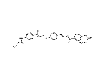 N,N'-[1,4-phenylenebis(methylylidene-1-hydrazinyl-2-ylidenecarbonyl-4,1-phenylene)]dipropanamide