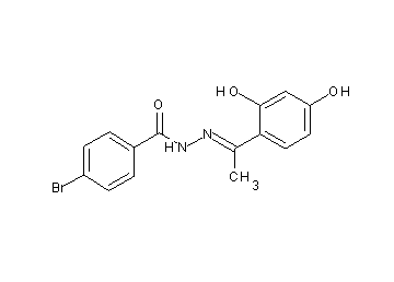 4-bromo-N'-[1-(2,4-dihydroxyphenyl)ethylidene]benzohydrazide