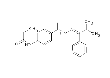 N-(4-{[2-(2-methyl-1-phenylpropylidene)hydrazino]carbonyl}phenyl)propanamide - Click Image to Close