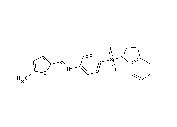 4-(2,3-dihydro-1H-indol-1-ylsulfonyl)-N-[(5-methyl-2-thienyl)methylene]aniline