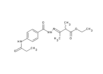 ethyl 2-methyl-3-{[4-(propionylamino)benzoyl]hydrazono}butanoate
