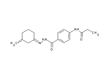 N-(4-{[2-(3-methylcyclohexylidene)hydrazino]carbonyl}phenyl)propanamide