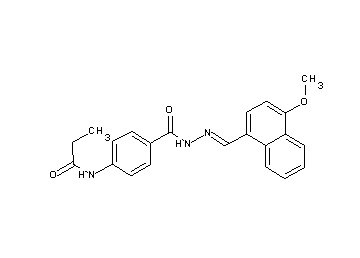 N-[4-({2-[(4-methoxy-1-naphthyl)methylene]hydrazino}carbonyl)phenyl]propanamide