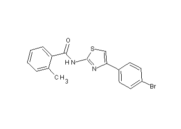 N-[4-(4-bromophenyl)-1,3-thiazol-2-yl]-2-methylbenzamide