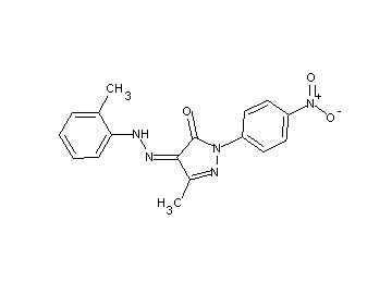 5-methyl-4-[(2-methylphenyl)hydrazono]-2-(4-nitrophenyl)-2,4-dihydro-3H-pyrazol-3-one