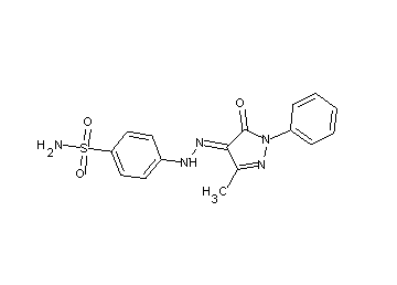 4-[2-(3-methyl-5-oxo-1-phenyl-1,5-dihydro-4H-pyrazol-4-ylidene)hydrazino]benzenesulfonamide